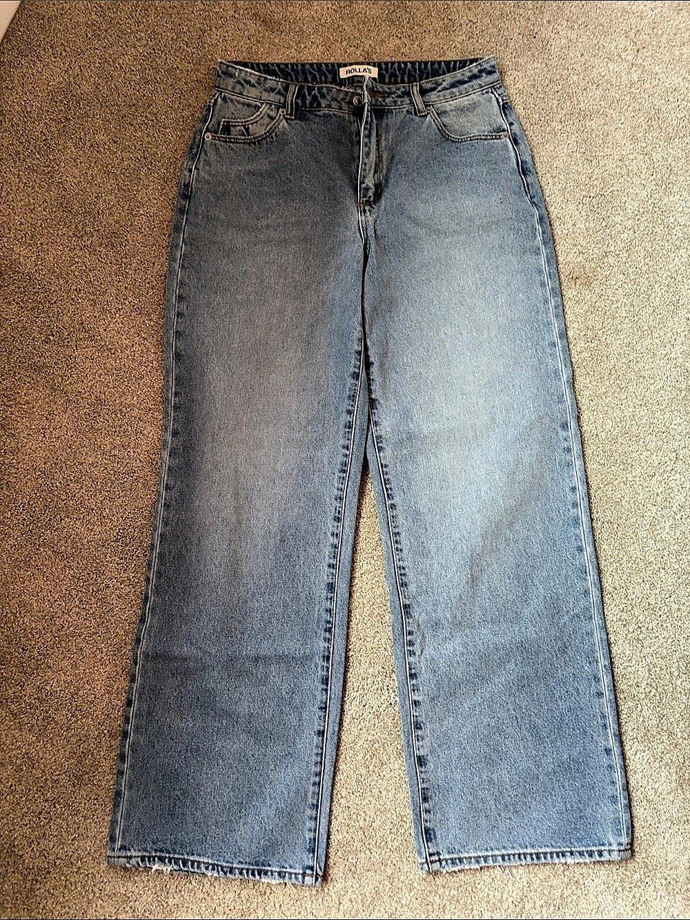 ROLLAS Women's Straight Leg Jeans in Blue Like New